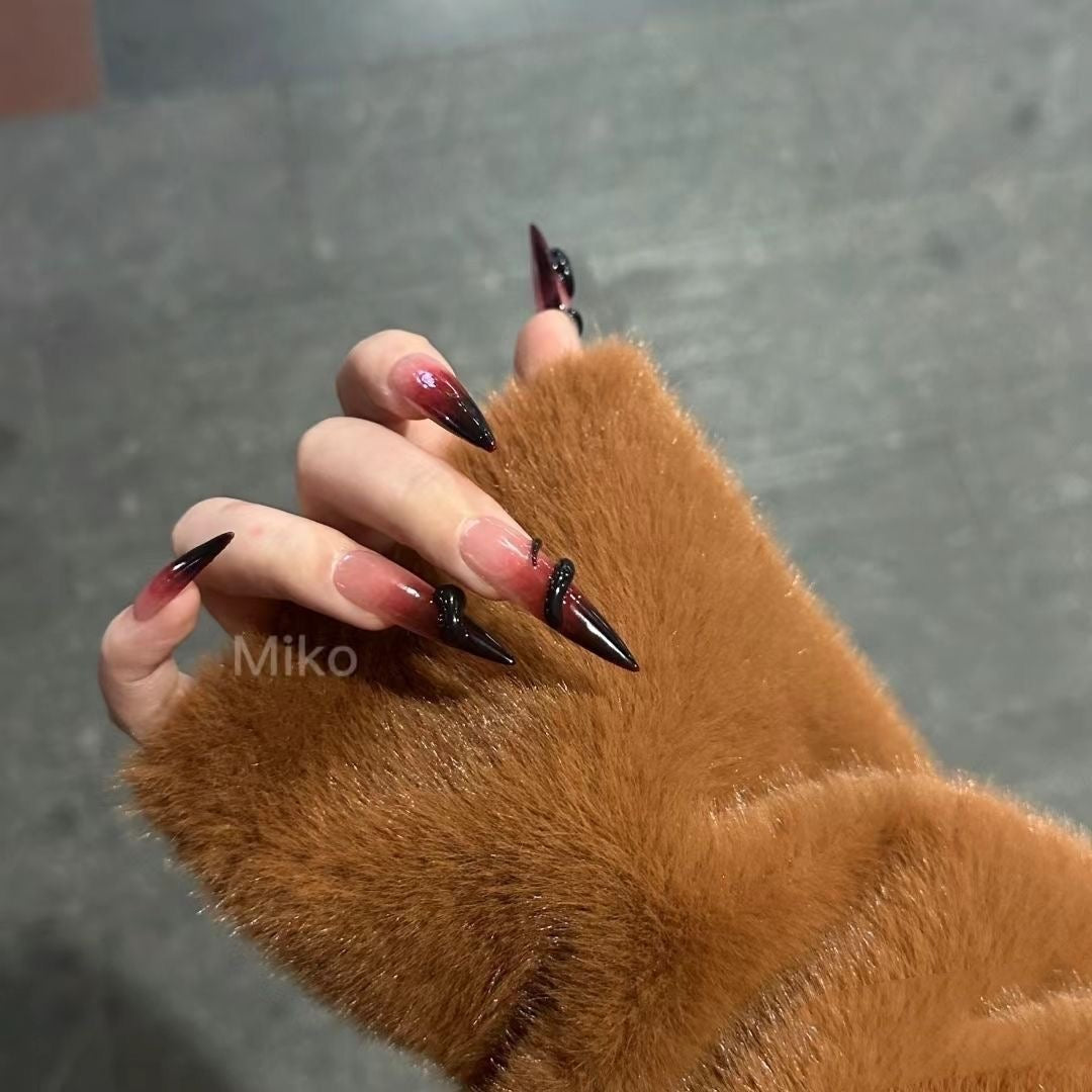 H3 HOT - Customer Picks SirenTips Handmade Press On Nail Art 10pcs Set Free Tools Luxury Nail Care Manicure Daily Durable
