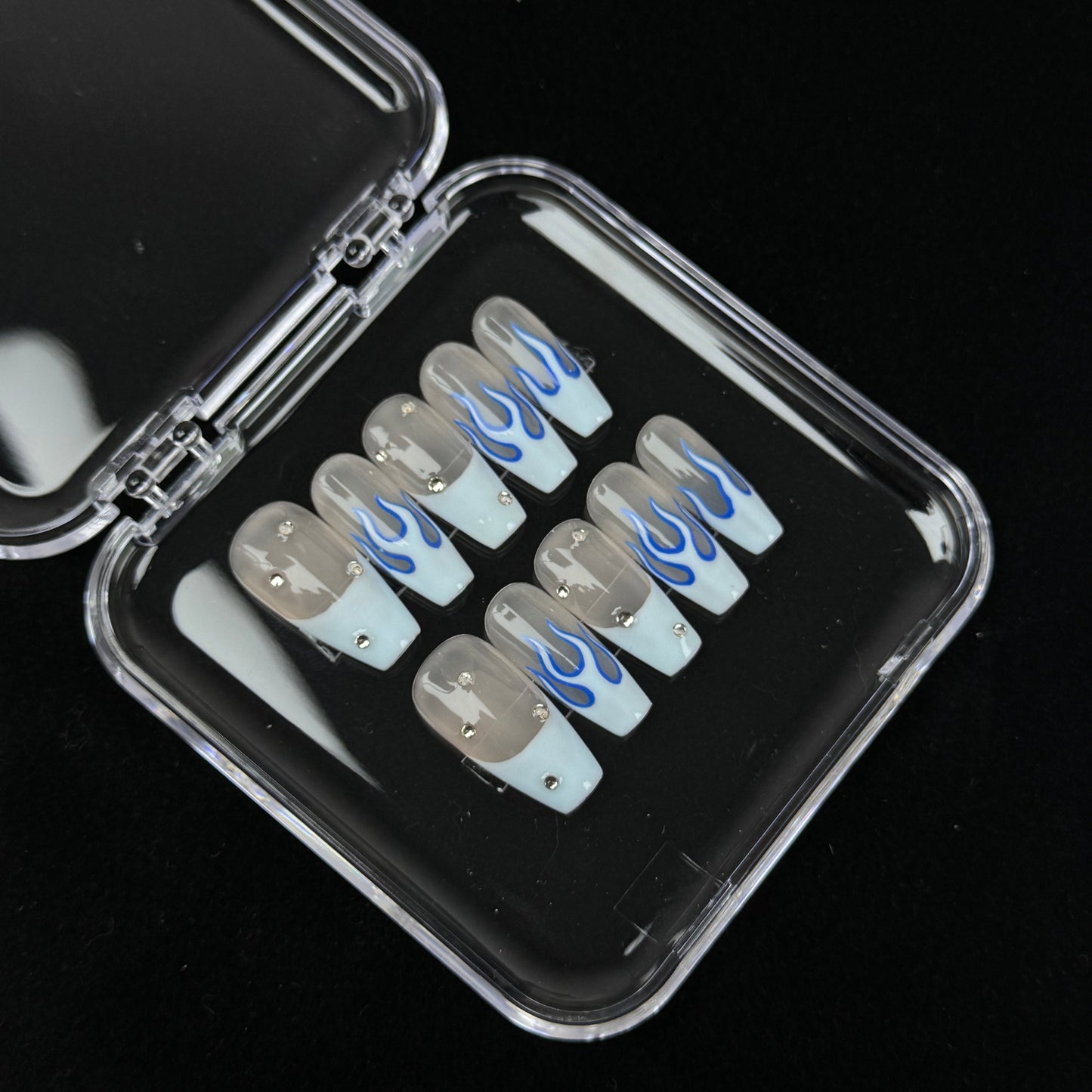E44 SirenTips Handmade Press On Nail Art 10pcs Set Free Tools Luxury Nail Care Manicure Daily Durable