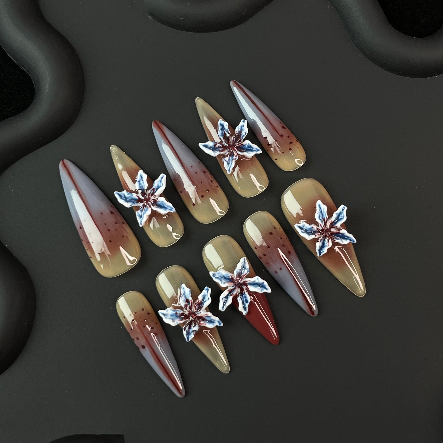 H10 Hot - Customer Picks SirenTips Cute Short Handmade Press On Nail Art 10pcs Set Free Tools Luxury Nail Care Manicure Daily Durable