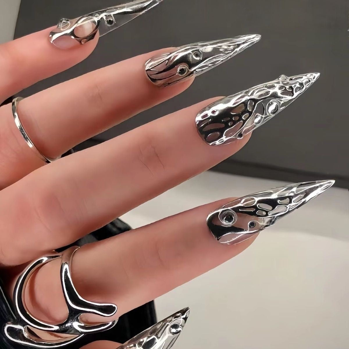 H6 HOT - Customer Picks SirenTips Handmade Press On Nail Art 10pcs Set Free Tools Luxury Nail Care Manicure Daily Durable