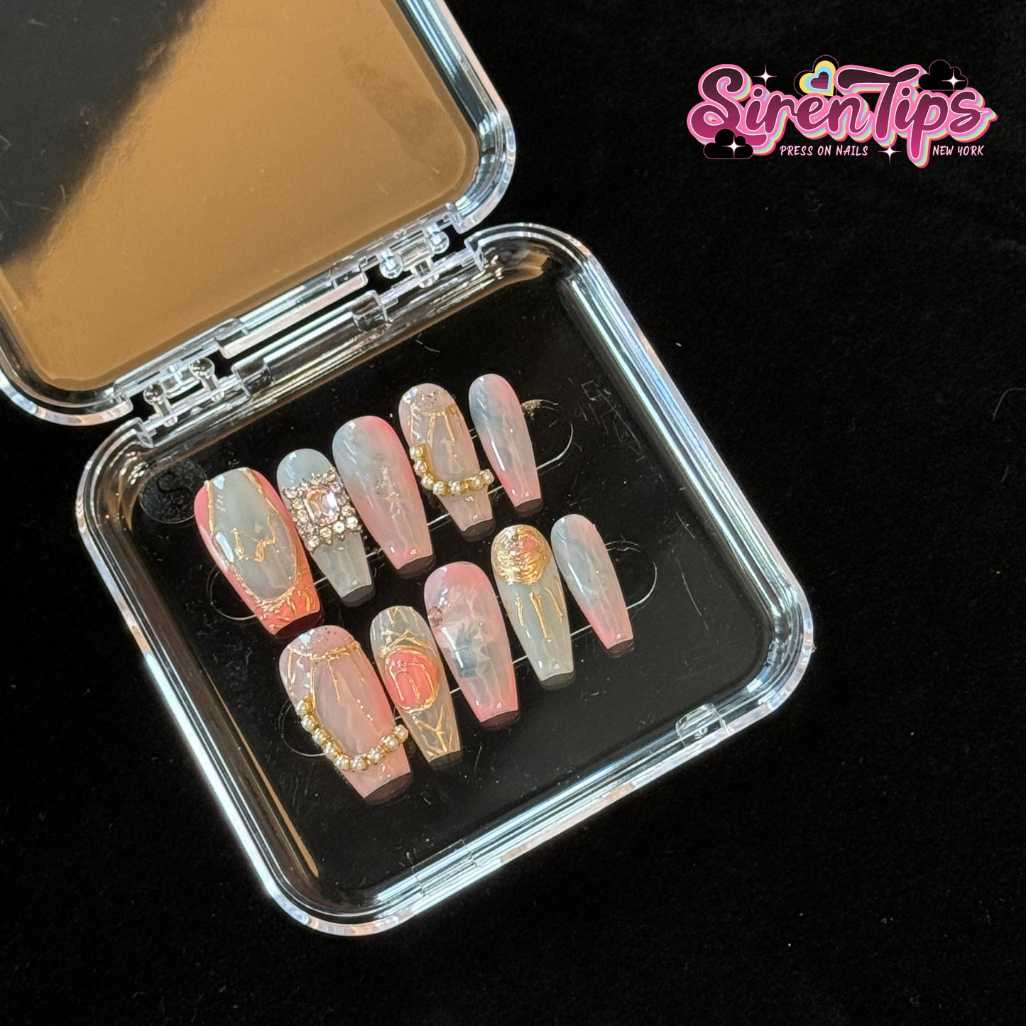 E65 SirenTips Handmade Press-on Nails Virgo