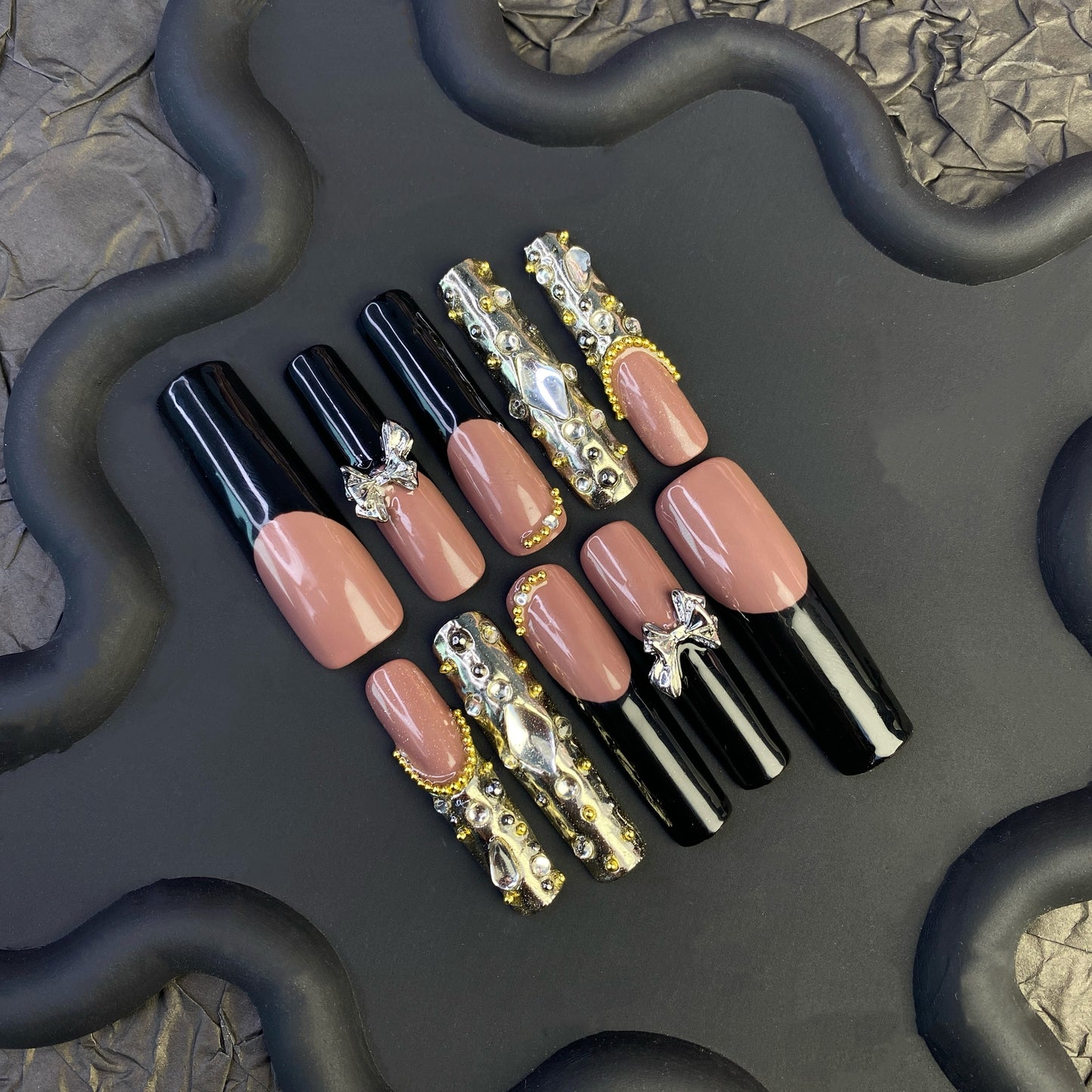 N19 New Arrivals - SirenTips Handmade Press On Nail Art 10pcs Set Free Tools Luxury Nail Care Manicure Daily Durable