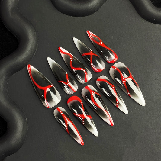 N12 New Arrivals - SirenTips Handmade Press On Nail Art 10pcs Set Free Tools Luxury Nail Care Manicure Daily Durable