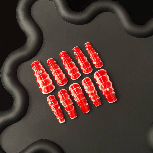 N13 New Arrivals - SirenTips Handmade Press On Nail Art 10pcs Set Free Tools Luxury Nail Care Manicure Daily Durable